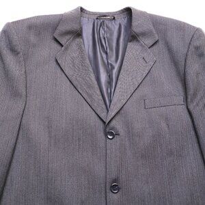 Naldini Italy Super 120s Virgin Wool Gray Blazer Sport Coat 50R Made in Italy